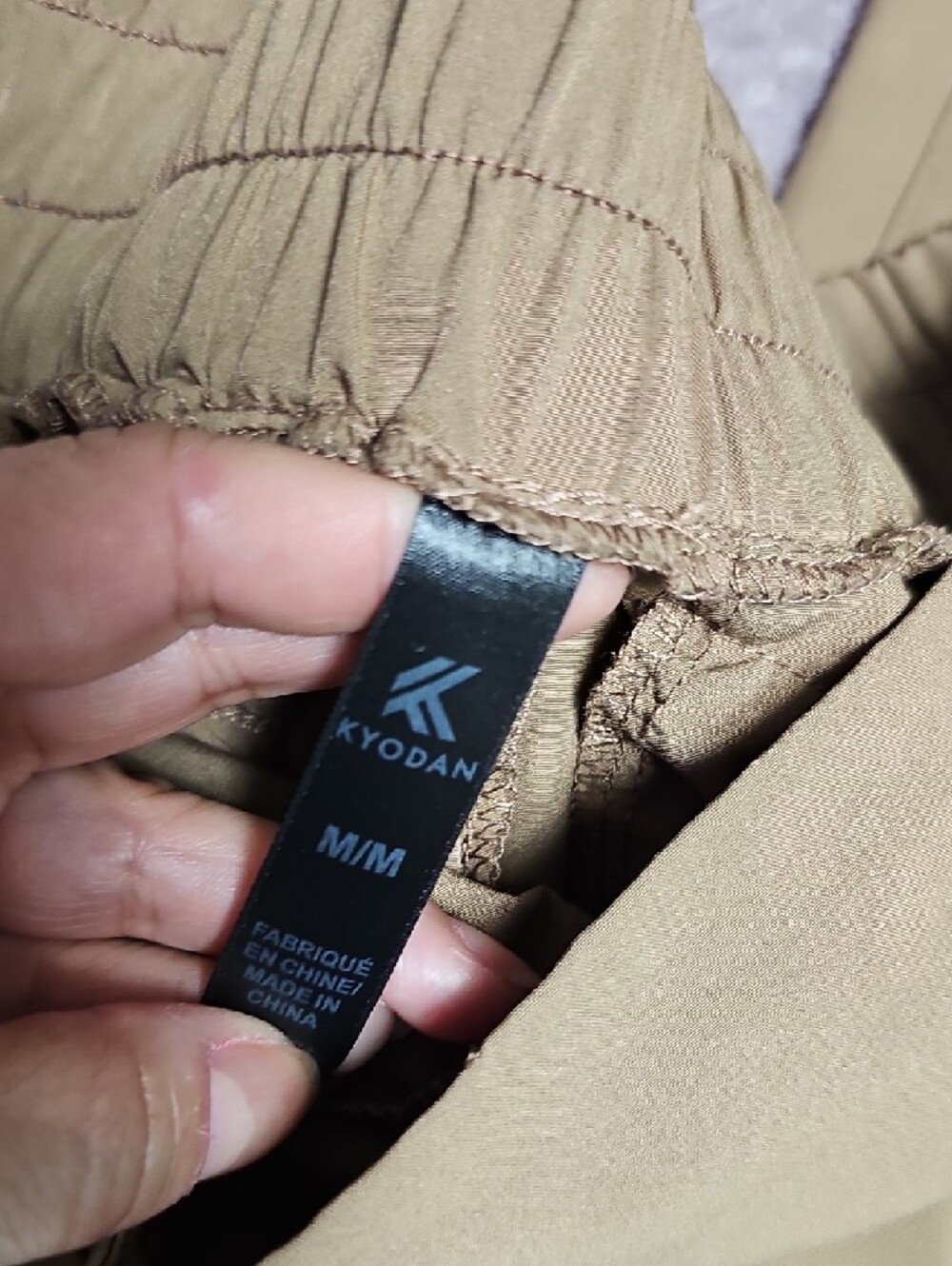 Womens Cargo Jogger Pants - Khaki - Picture 4 of 4